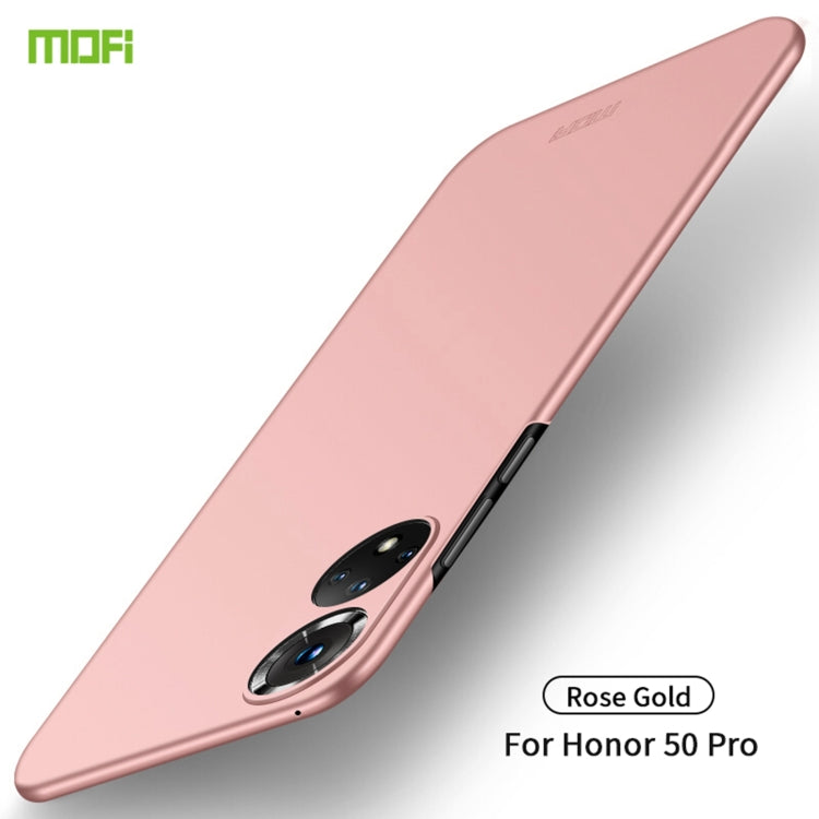 For Honor 50 Pro MOFI Frosted PC Ultra-thin Hard Case(Rose Gold) - Honor Cases by MOFI | Online Shopping South Africa | PMC TechLife | Buy Now Pay Later Mobicred