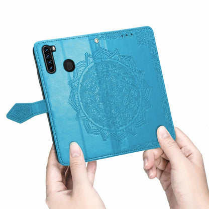 For Blackview A80 Pro Mandala Flower Embossed Horizontal Flip Leather Case with Holder & Three Card Slots & Wallet & Lanyard(Blue) - More Brand by PMC Jewellery | Online Shopping South Africa | PMC Jewellery