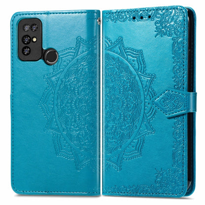 For Doogee X96 Pro Mandala Flower Embossed Horizontal Flip Leather Case with Holder & Three Card Slots & Wallet & Lanyard(Blue) - More Brand by PMC Jewellery | Online Shopping South Africa | PMC Jewellery | Buy Now Pay Later Mobicred