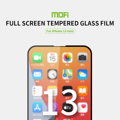 For iPhone 13 mini MOFI 9H 2.5D Full Screen Tempered Glass Film (Black) - iPhone 13 mini Tempered Glass by MOFI | Online Shopping South Africa | PMC Jewellery