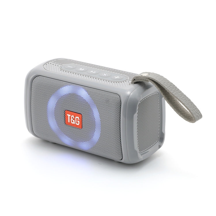 T&G TG193 Portable Bluetooth Speaker LED Light Waterproof Outdoor Subwoofer Support TF Card / FM Radio / AUX(Gray) - Desktop Speaker by T&G | Online Shopping South Africa | PMC Jewellery | Buy Now Pay Later Mobicred