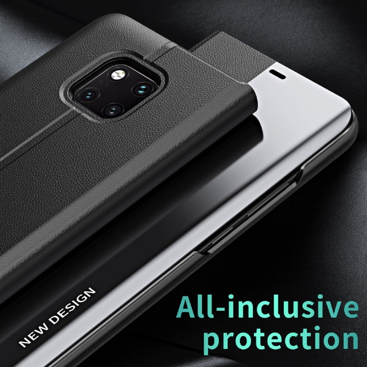 For Huawei P30 Pro Side Electroplated Dormant Ultra-Thin Horizontal Flip Leather Case with Holder(Silver) - Huawei Cases by PMC Jewellery | Online Shopping South Africa | PMC Jewellery