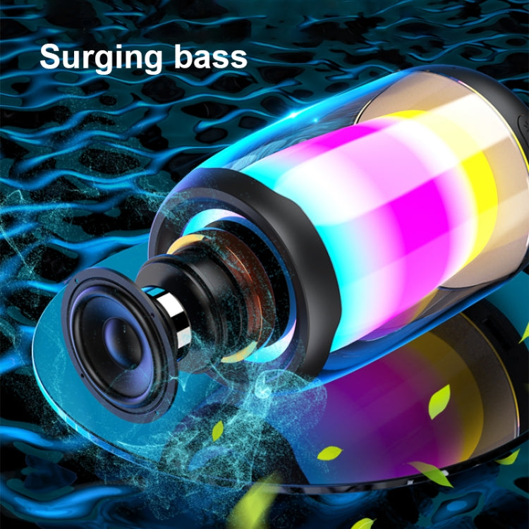 P4 LED Portable Bluetooth Wireless Bass Waterproof Outdoor Speaker Support AUX / TF Card / USB(Black) - Desktop Speaker by PMC Jewellery | Online Shopping South Africa | PMC Jewellery | Buy Now Pay Later Mobicred