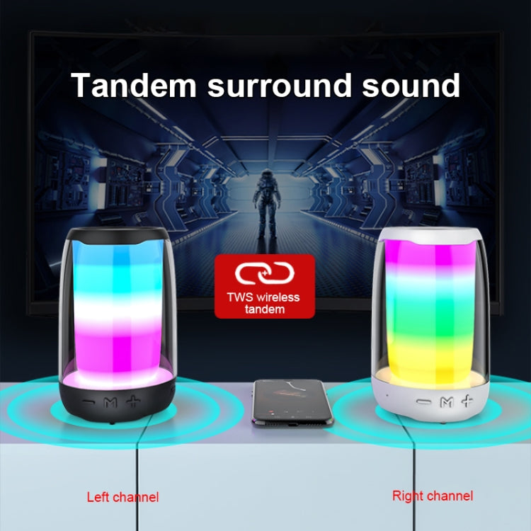 P4 LED Portable Bluetooth Wireless Bass Waterproof Outdoor Speaker Support AUX / TF Card / USB(Black) - Desktop Speaker by PMC Jewellery | Online Shopping South Africa | PMC Jewellery | Buy Now Pay Later Mobicred