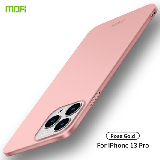 For iPhone 13 Pro MOFI Frosted PC Ultra-thin Hard Case(Rose Gold) - iPhone 13 Pro Cases by MOFI | Online Shopping South Africa | PMC Jewellery