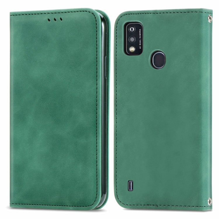 For ZTE A51 Retro Skin Feel Business Magnetic Horizontal Flip Leather Case with Holder & Card Slots & Wallet & Photo Frame(Green) - ZTE Cases by PMC Jewellery | Online Shopping South Africa | PMC Jewellery | Buy Now Pay Later Mobicred