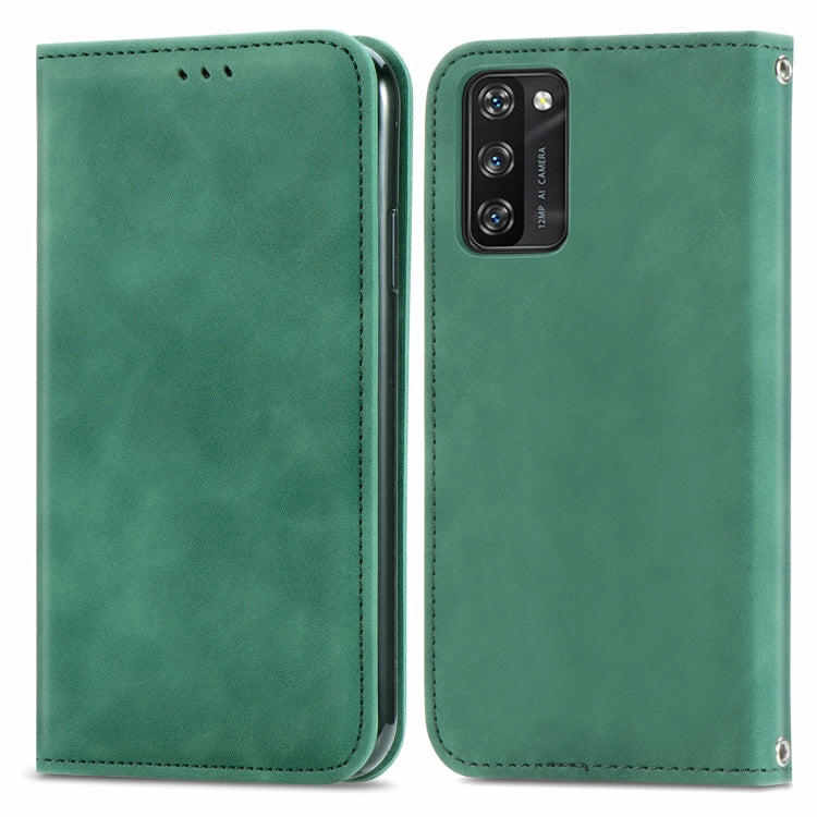 For Blackview A100 Retro Skin Feel Business Magnetic Horizontal Flip Leather Case with Holder & Card Slots & Wallet & Photo Frame(Green) - More Brand by PMC Jewellery | Online Shopping South Africa | PMC Jewellery