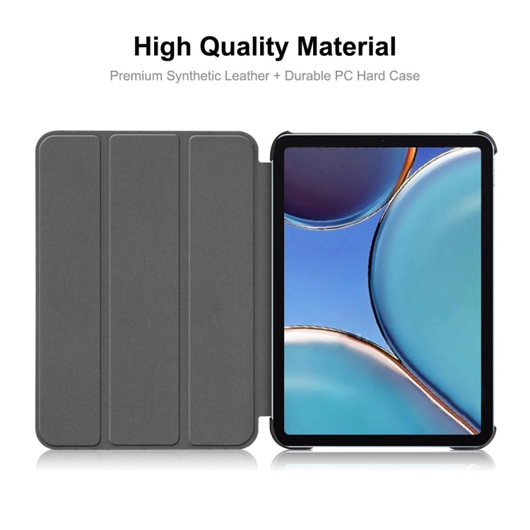 For iPad mini 2024 / mini 6 ENKAY Custer Texture Horizontal Flip PU+PC Leather Tablet Case with Three-folding Holder & Sleep / Wake-up Function(Light Blue) - free shipping - PMc TechLife - Order now!
