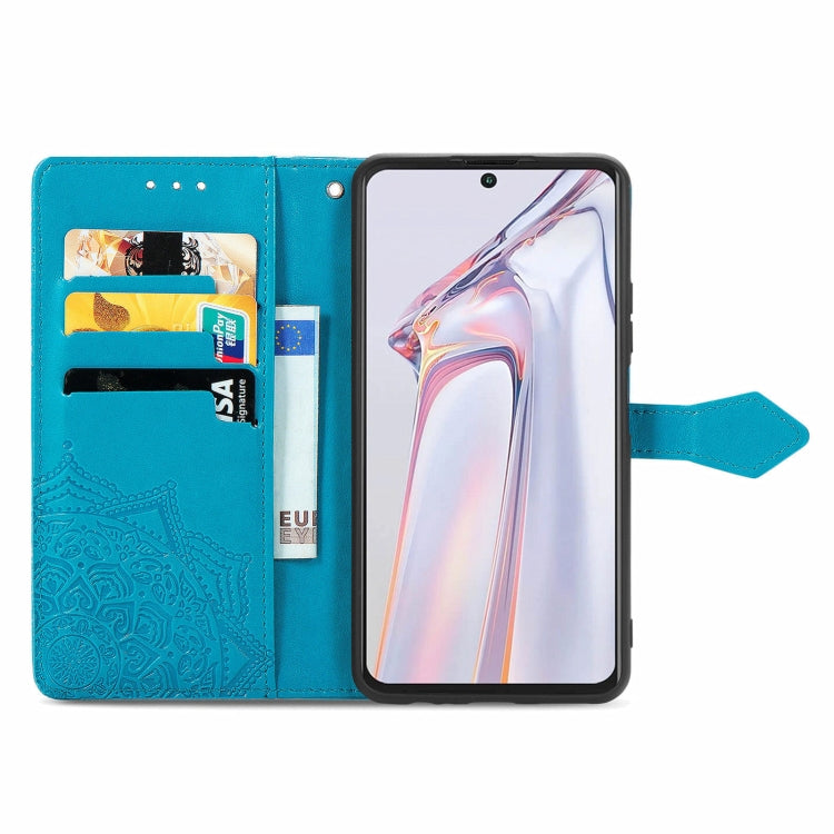 For Blackview A100 Mandala Embossing Pattern Horizontal Flip Leather Case with Holder & Card Slots & Wallet & Lanyard(Blue) - More Brand by PMC Jewellery | Online Shopping South Africa | PMC Jewellery | Buy Now Pay Later Mobicred