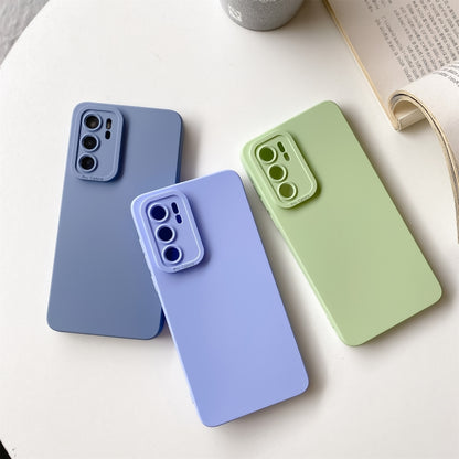 For Huawei P30 Pro Straight Side Liquid Silicone Phone Case(Blue) - Huawei Cases by PMC Jewellery | Online Shopping South Africa | PMC Jewellery