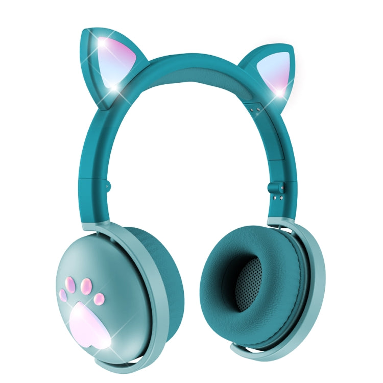 BK9 HiFi 7.1 Surround Sound Cat Claw Luminous Cat Ear Bluetooth Gaming Headset with Mic(Green) - Multimedia Headset by PMC Jewellery | Online Shopping South Africa | PMC Jewellery | Buy Now Pay Later Mobicred