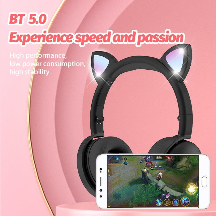 BK9 HiFi 7.1 Surround Sound Cat Claw Luminous Cat Ear Bluetooth Gaming Headset with Mic(Red) - Multimedia Headset by PMC Jewellery | Online Shopping South Africa | PMC Jewellery | Buy Now Pay Later Mobicred