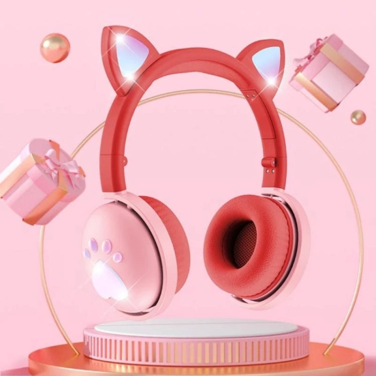 BK9 HiFi 7.1 Surround Sound Cat Claw Luminous Cat Ear Bluetooth Gaming Headset with Mic(Pink) - Multimedia Headset by PMC Jewellery | Online Shopping South Africa | PMC Jewellery | Buy Now Pay Later Mobicred