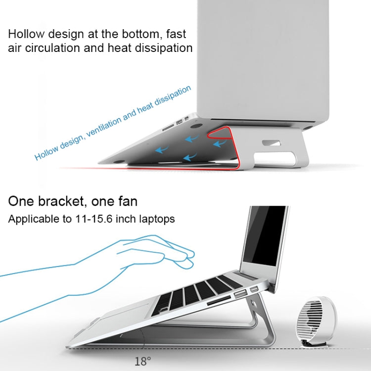 AP-1S Aluminum Alloy Laptop Stand with Radiator - Laptop Stand by PMC Jewellery | Online Shopping South Africa | PMC Jewellery | Buy Now Pay Later Mobicred