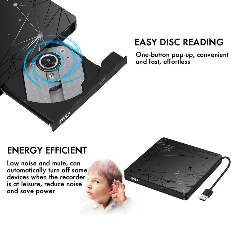 External USB 3.0 Portable DVD RW Reader Optical Drive Reader - Rewritable Drive by PMC Jewellery | Online Shopping South Africa | PMC Jewellery | Buy Now Pay Later Mobicred