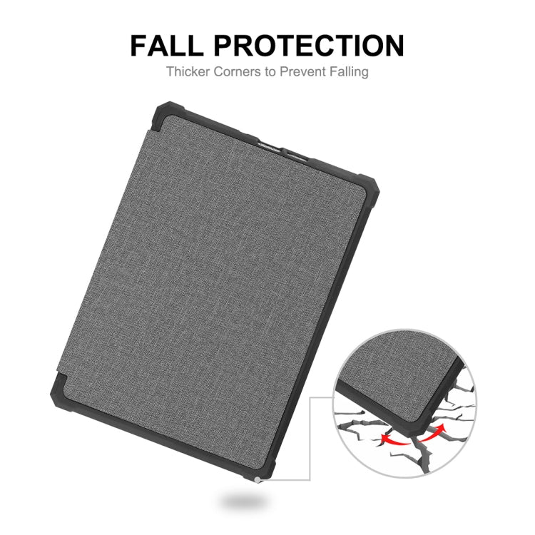 For Amazon Kindle Paperwhite 5 2021 ENKAY Solid Color Denim Texture Horizontal Flip Leather Tablet Case with Sleep / Wake-up Function(Grey) - free shipping - PMC TechLife - Order now!