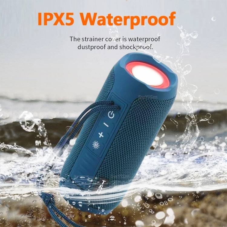 T&G TG227 Outdoor Portable Waterproof Bluetooth Music Speaker with LED Support FM / TF / USB(Gray) - Desktop Speaker by T&G | Online Shopping South Africa | PMC Jewellery | Buy Now Pay Later Mobicred