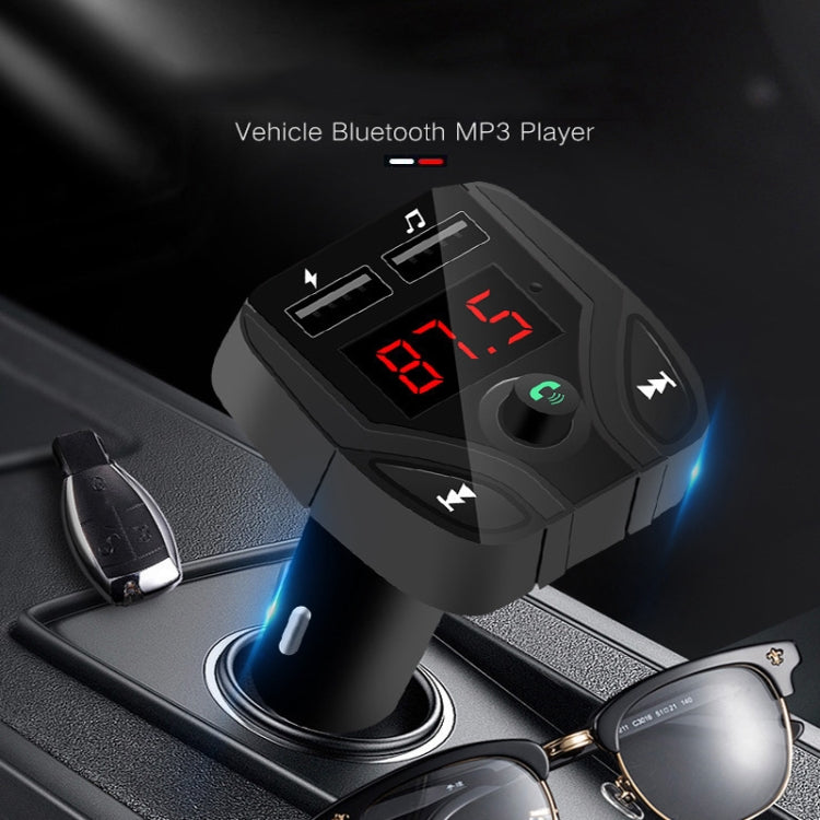 C4 Bluetooth MP3 Hands-free Car Device LCD FM Transmitter Dual USB Charger - Bluetooth Car Kits by PMC Jewellery | Online Shopping South Africa | PMC Jewellery | Buy Now Pay Later Mobicred