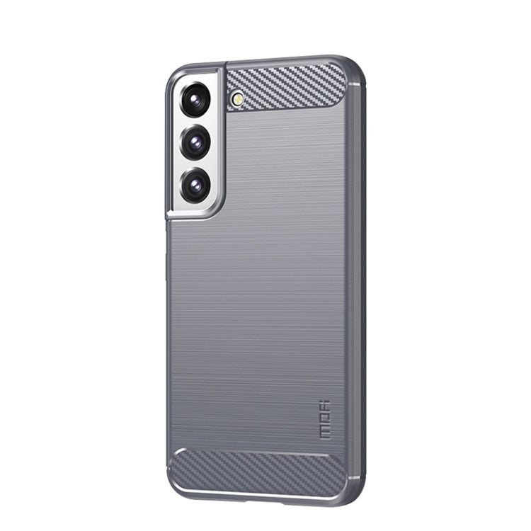 For Samsung Galaxy S22+ 5G MOFI Gentleness Series Brushed Texture Carbon Fiber Soft TPU Case(Gray) - Galaxy S22+ 5G Cases by MOFI | Online Shopping South Africa | PMC Jewellery