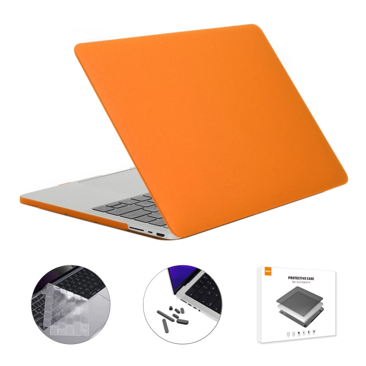 ENKAY Hat-Prince 3 in 1 Matte Laptop Protective Case + TPU Keyboard Film + Anti-dust Plugs Set for MacBook Pro 14.2 inch A2442 2021/A2779 2023, Version:US Version(Orange) - MacBook Pro Cases by ENKAY | Online Shopping South Africa | PMC Jewellery | Buy Now Pay Later Mobicred