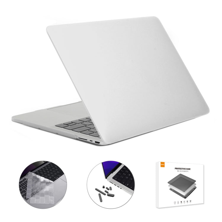 ENKAY Hat-Prince 3 in 1 Matte Laptop Protective Case + TPU Keyboard Film + Anti-dust Plugs Set for MacBook Pro 16.2 inch A2485 2021/A2880 2023, Version:US Version(White) - MacBook Pro Cases by ENKAY | Online Shopping South Africa | PMC Jewellery | Buy Now Pay Later Mobicred