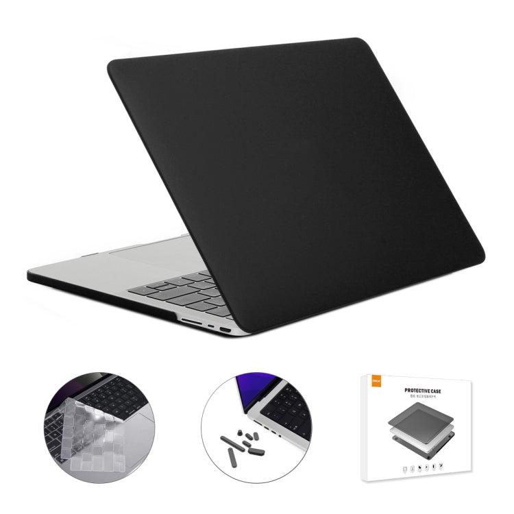 ENKAY Hat-Prince 3 in 1 Matte Laptop Protective Case + TPU Keyboard Film + Anti-dust Plugs Set for MacBook Pro 16.2 inch A2485 2021/A2880 2023, Version:EU Version(Black) - MacBook Pro Cases by ENKAY | Online Shopping South Africa | PMC Jewellery | Buy Now Pay Later Mobicred