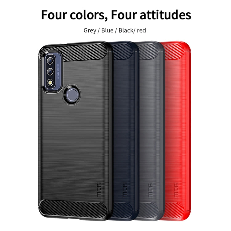 For Motorola Moto G Pure 2021 MOFI Gentleness Series Brushed Texture Carbon Fiber Soft TPU Case(Black) - Motorola Cases by MOFI | Online Shopping South Africa | PMC Jewellery