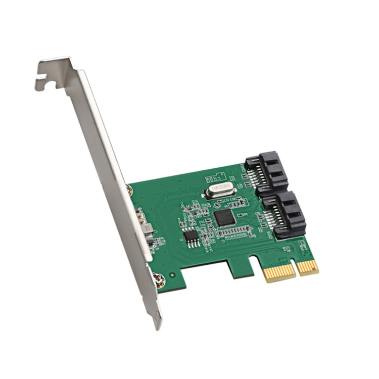 ASM1061 Pci-e2.0 X1 to 2-port SATA 3.0 Adapter Card - Add-on Cards by PMC Jewellery | Online Shopping South Africa | PMC Jewellery | Buy Now Pay Later Mobicred