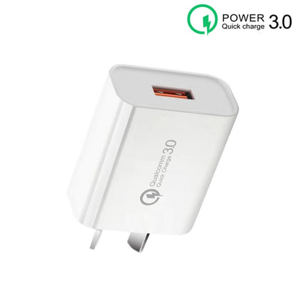 CA-25 QC3.0 USB 3A Fast Charger for Mobile Phone, AU Plug(White) - USB Charger by PMC Jewellery | Online Shopping South Africa | PMC Jewellery | Buy Now Pay Later Mobicred