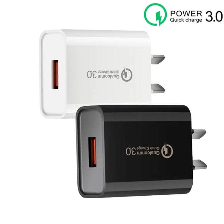 CA-25 QC3.0 USB 3A Fast Charger for Mobile Phone, AU Plug(White) - USB Charger by PMC Jewellery | Online Shopping South Africa | PMC Jewellery | Buy Now Pay Later Mobicred