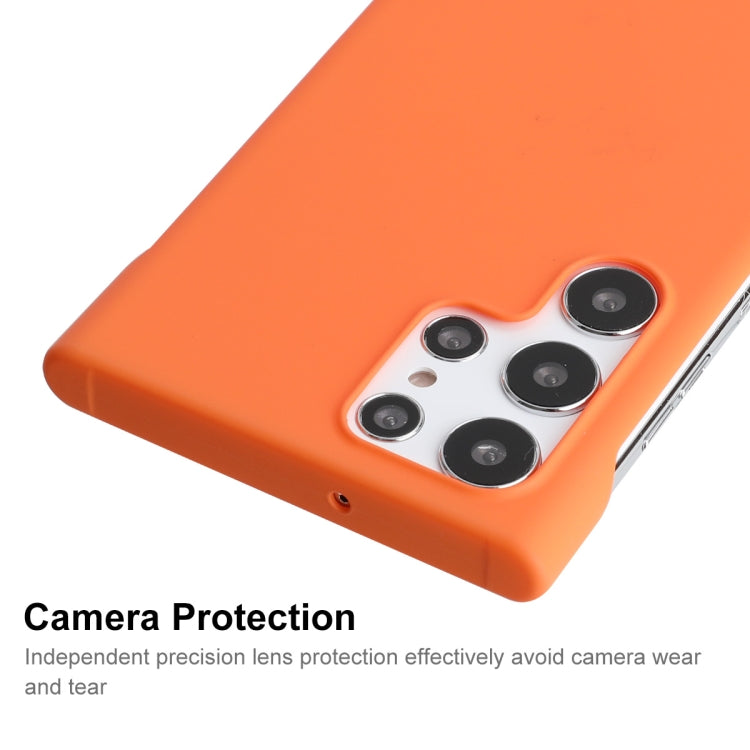 For Samsung Galaxy S22 Ultra 5G ENKAY Matte Frameless Hard PC Case(Orange) - Galaxy S22 Ultra 5G Cases by ENKAY | Online Shopping South Africa | PMC Jewellery | Buy Now Pay Later Mobicred