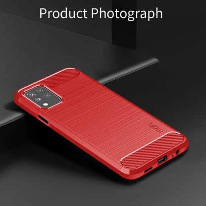 For LG K42 MOFI Gentleness Brushed Carbon Fiber Soft TPU Case(Red) - LG by MOFI | Online Shopping South Africa | PMC Jewellery