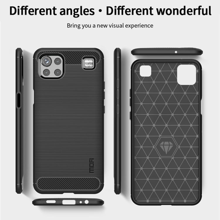 For LG K92 MOFI Gentleness Brushed Carbon Fiber Soft TPU Case(Black) - LG Cases by MOFI | Online Shopping South Africa | PMC TechLife | Buy Now Pay Later Mobicred