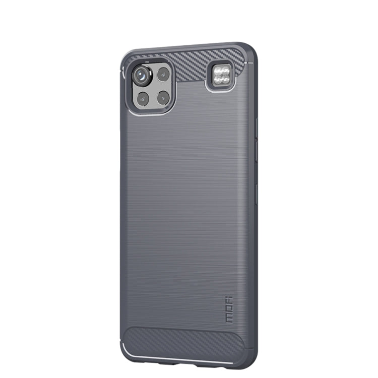 For LG K92 MOFI Gentleness Brushed Carbon Fiber Soft TPU Case(Gray) - LG by MOFI | Online Shopping South Africa | PMC Jewellery