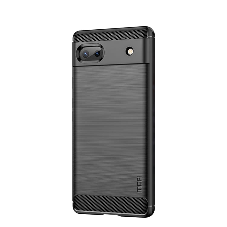 For Google Pixel 6A MOFI Gentleness Brushed Carbon Fiber Soft TPU Case(Black) - Google Cases by MOFI | Online Shopping South Africa | PMC Jewellery | Buy Now Pay Later Mobicred