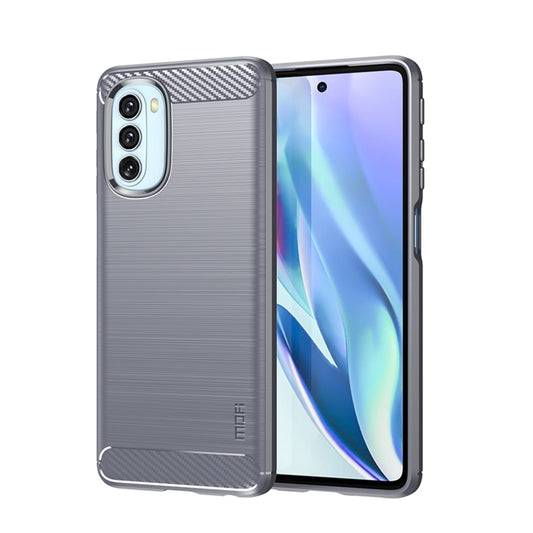 For Motorola Moto G51  5G MOFI Gentleness Brushed Carbon Fiber Soft TPU Case(Gray) - Motorola Cases by MOFI | Online Shopping South Africa | PMC Jewellery | Buy Now Pay Later Mobicred