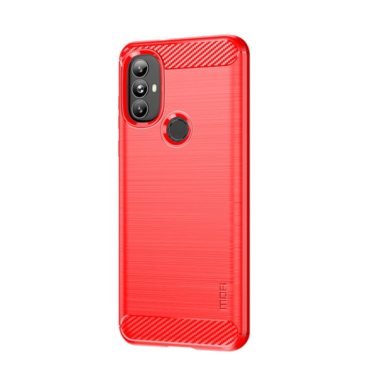 For Motorola Moto G Power 2022 MOFI Gentleness Brushed Carbon Fiber Soft TPU Case(Red) - Motorola Cases by MOFI | Online Shopping South Africa | PMC Jewellery | Buy Now Pay Later Mobicred