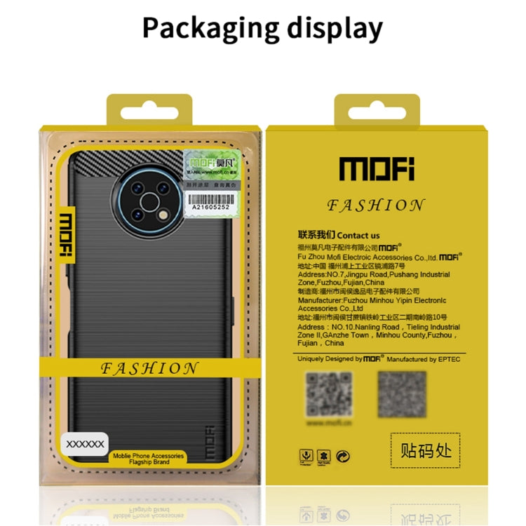 For Nokia G50 MOFI Gentleness Brushed Carbon Fiber Soft TPU Case(Red) - Nokia Cases by MOFI | Online Shopping South Africa | PMC TechLife | Buy Now Pay Later Mobicred
