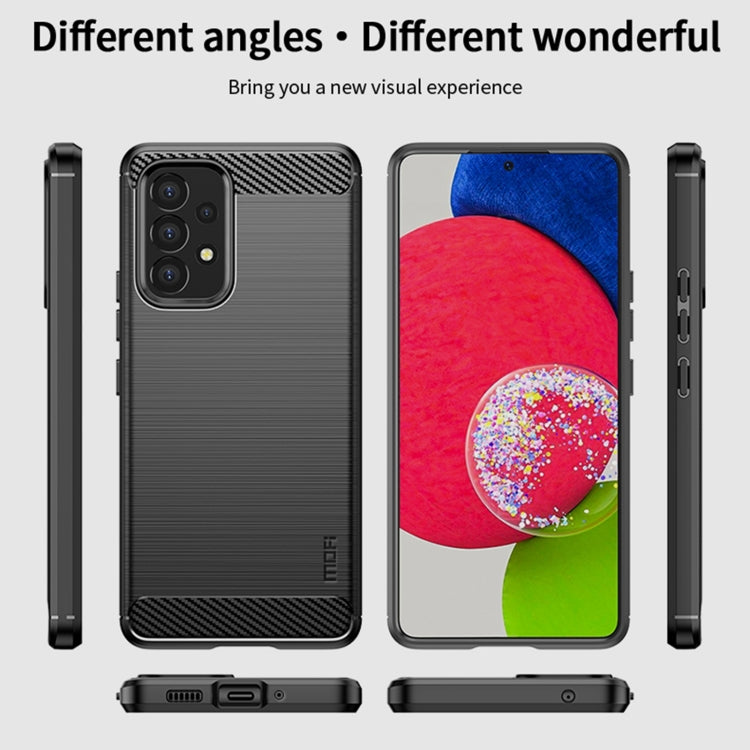 For Samsung Galaxy A53 5G MOFI Gentleness Brushed Carbon Fiber Soft TPU Case(Black) - free shipping - PMC TechLife - Order now!