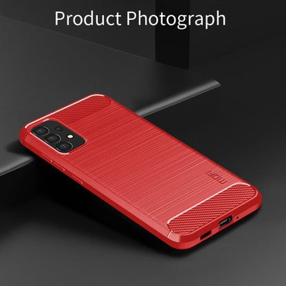 For Samsung Galaxy A53 5G MOFI Gentleness Brushed Carbon Fiber Soft TPU Case(Red) - Galaxy Phone Cases by MOFI | Online Shopping South Africa | PMC Jewellery