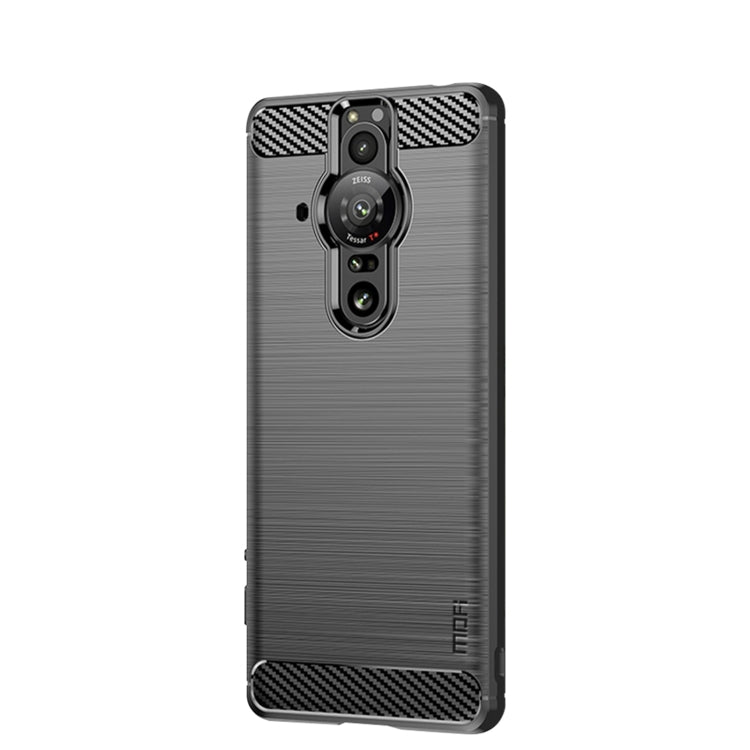 For Sony Xperia Pro-I MOFI Gentleness Brushed Carbon Fiber Soft TPU Case(Black) - Sony Cases by MOFI | Online Shopping South Africa | PMC Jewellery