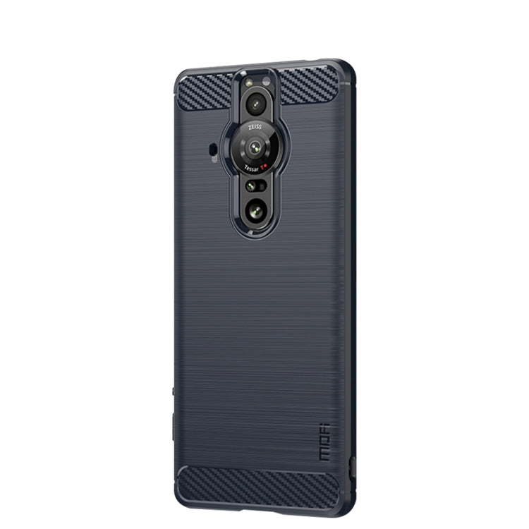For Sony Xperia Pro-I MOFI Gentleness Brushed Carbon Fiber Soft TPU Case(Blue) - Sony Cases by MOFI | Online Shopping South Africa | PMC TechLife | Buy Now Pay Later Mobicred
