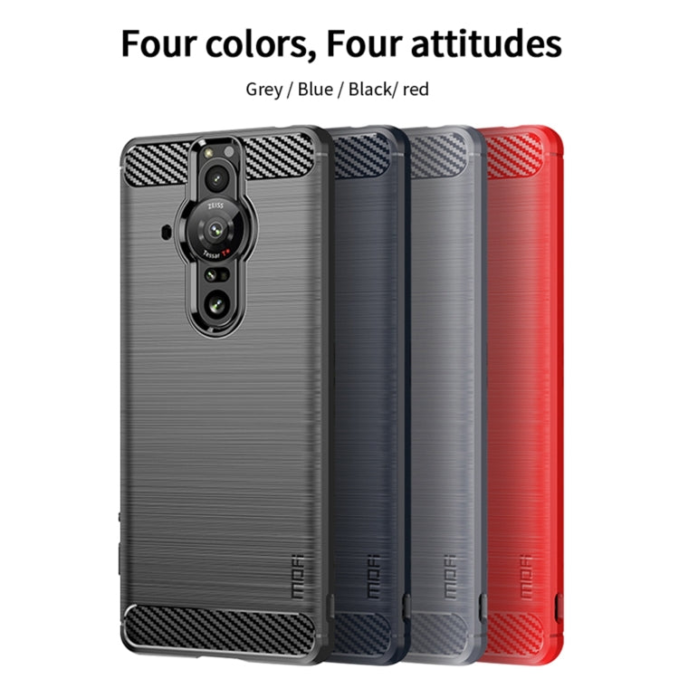 For Sony Xperia Pro-I MOFI Gentleness Brushed Carbon Fiber Soft TPU Case(Grey) - Sony Cases by MOFI | Online Shopping South Africa | PMC Jewellery