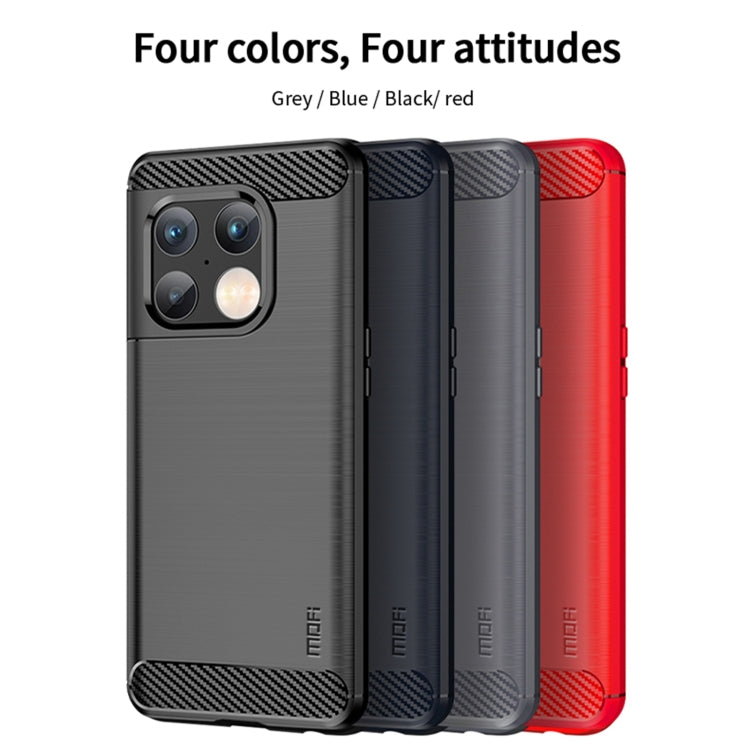 For OnePlus 10 Pro 5G MOFI Gentleness Brushed Carbon Fiber Soft TPU Case(Grey) - OnePlus Cases by MOFI | Online Shopping South Africa | PMC Jewellery