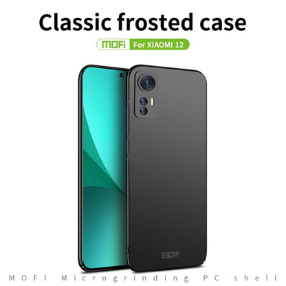 For Xiaomi 12 / 12X MOFI Frosted PC Ultra-thin Hard Phone Case(Black) - Xiaomi Cases by MOFI | Online Shopping South Africa | PMC Jewellery | Buy Now Pay Later Mobicred