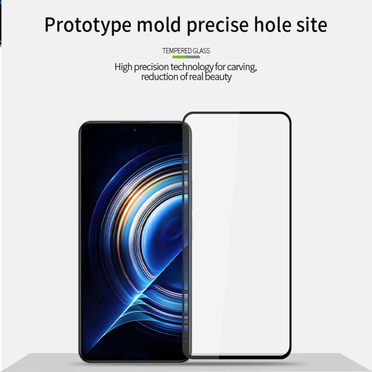 For Xiaomi Redmi K50 / K50 Pro MOFI 9H 2.5D Full Screen Tempered Glass Film(Black) -  by MOFI | Online Shopping South Africa | PMC Jewellery