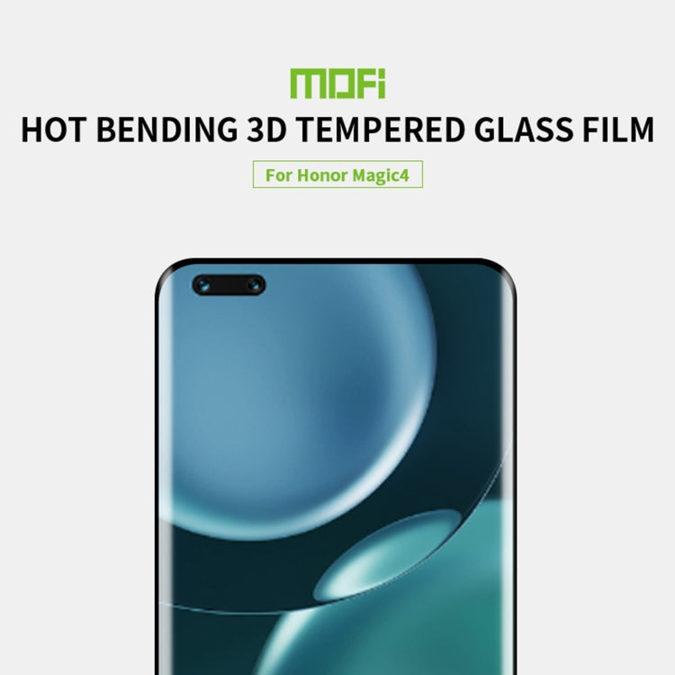 For Honor Magic4 MOFI 9H 3D Explosion-proof Hot Bending Tempered Glass Full Film(Black) - Honor Cases by MOFI | Online Shopping South Africa | PMC Jewellery