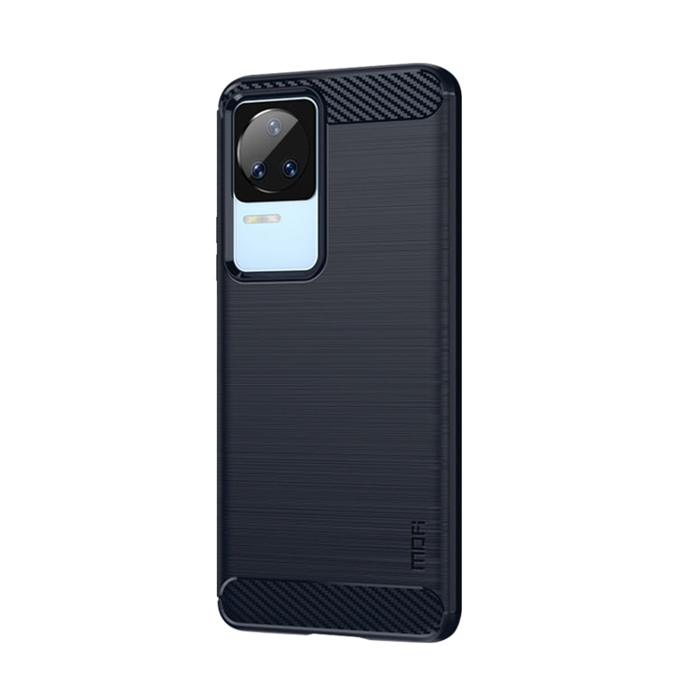 For Xiaomi Redmi K40S MOFI Gentleness Brushed Carbon Fiber Soft TPU Case(Blue) - Xiaomi Cases by MOFI | Online Shopping South Africa | PMC Jewellery | Buy Now Pay Later Mobicred