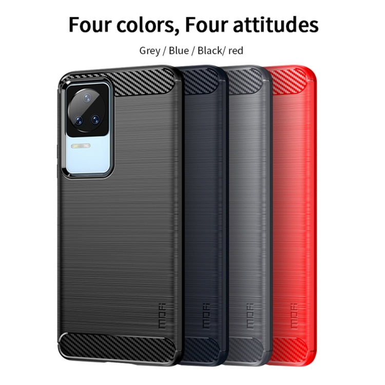 For Xiaomi Redmi K40S MOFI Gentleness Brushed Carbon Fiber Soft TPU Case(Blue) - Xiaomi Cases by MOFI | Online Shopping South Africa | PMC Jewellery | Buy Now Pay Later Mobicred