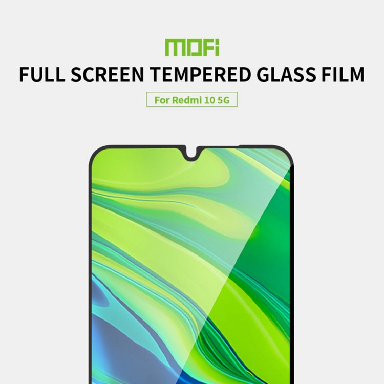 For Xiaomi Redmi 10 5G MOFI 9H 2.5D Full Screen Tempered Glass Film(Black) -  by MOFI | Online Shopping South Africa | PMC Jewellery